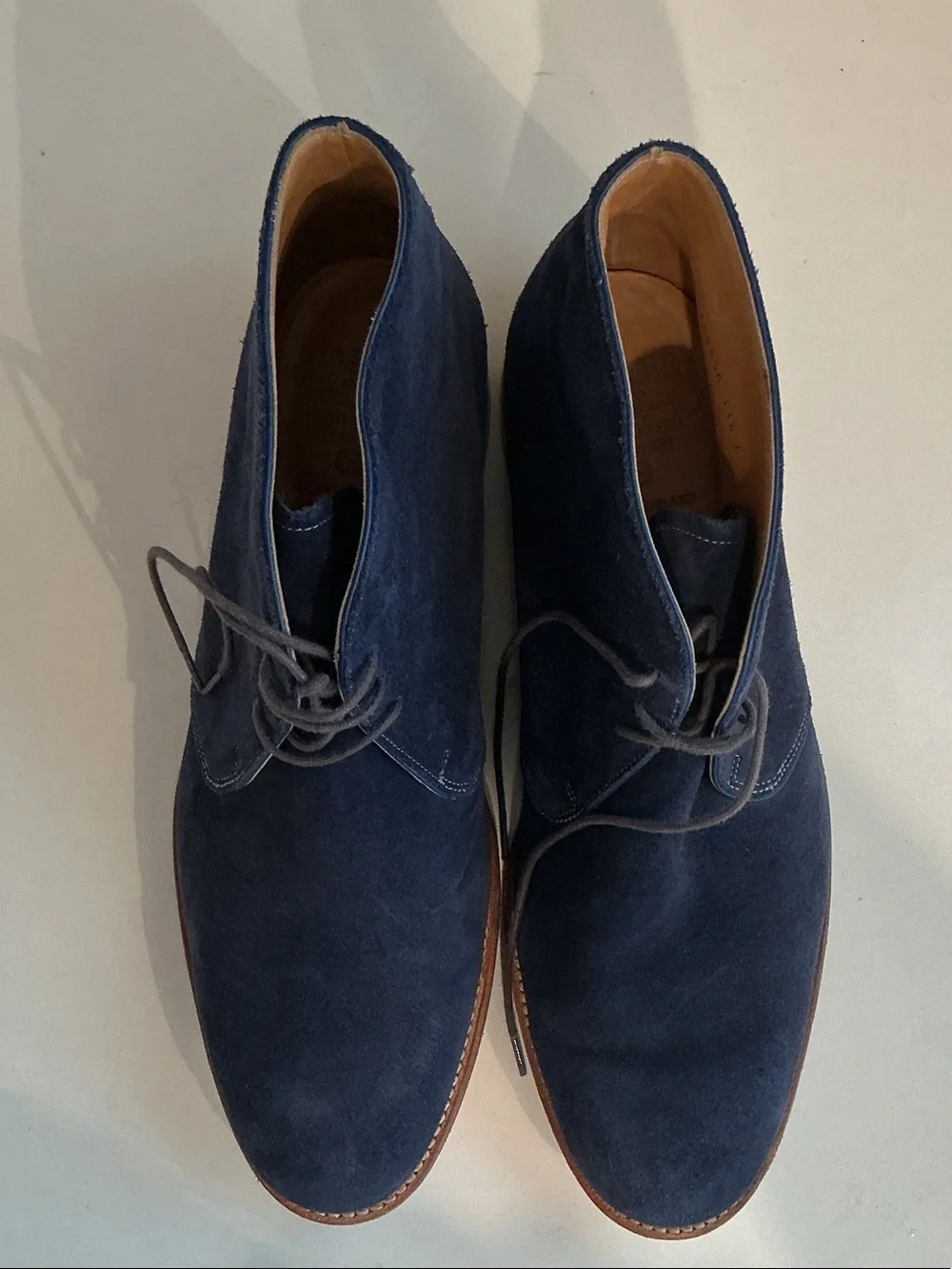 Barker UK Navy Suede Lace-Up Chukka Boots